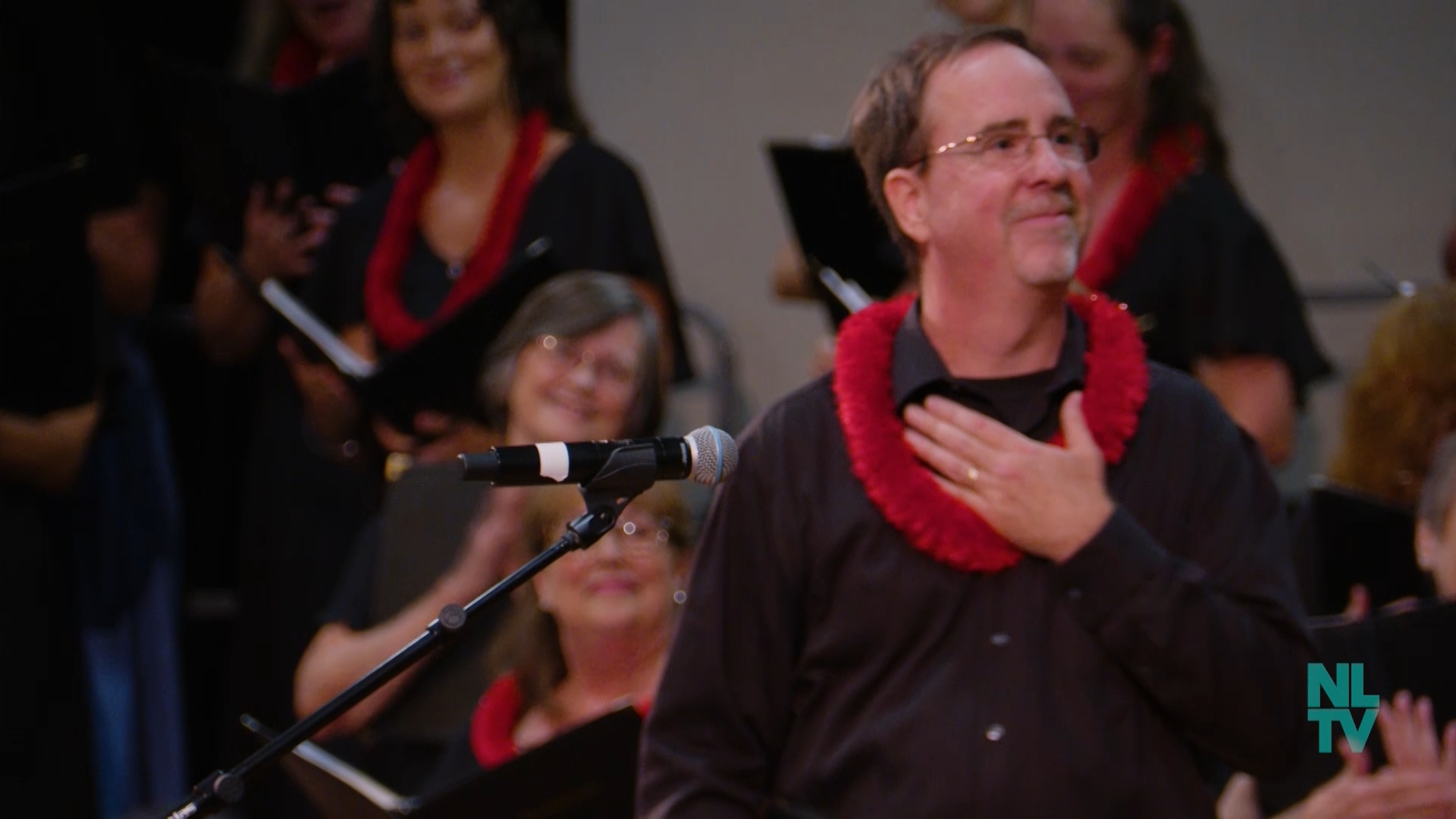 Christopher Lee Fraley at the premiere of Island Home with the Kona Choral Society